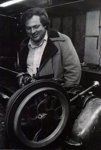 My father working at his lathe